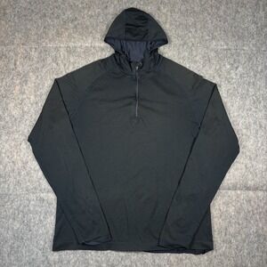 Lululemon Metal Vent Tech Hoodie Sweatshirt Mens Large Blue Gym1/4 Zip Train Run